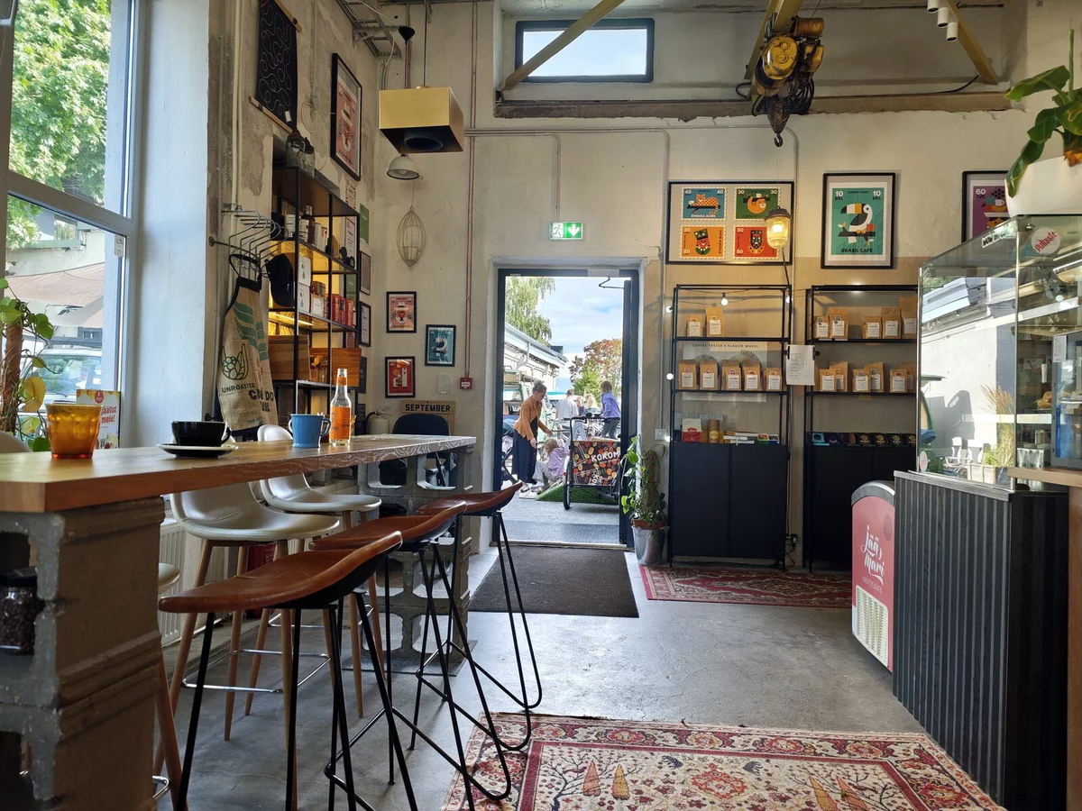 Coffee roastery cafe in the Põhjala quarter
